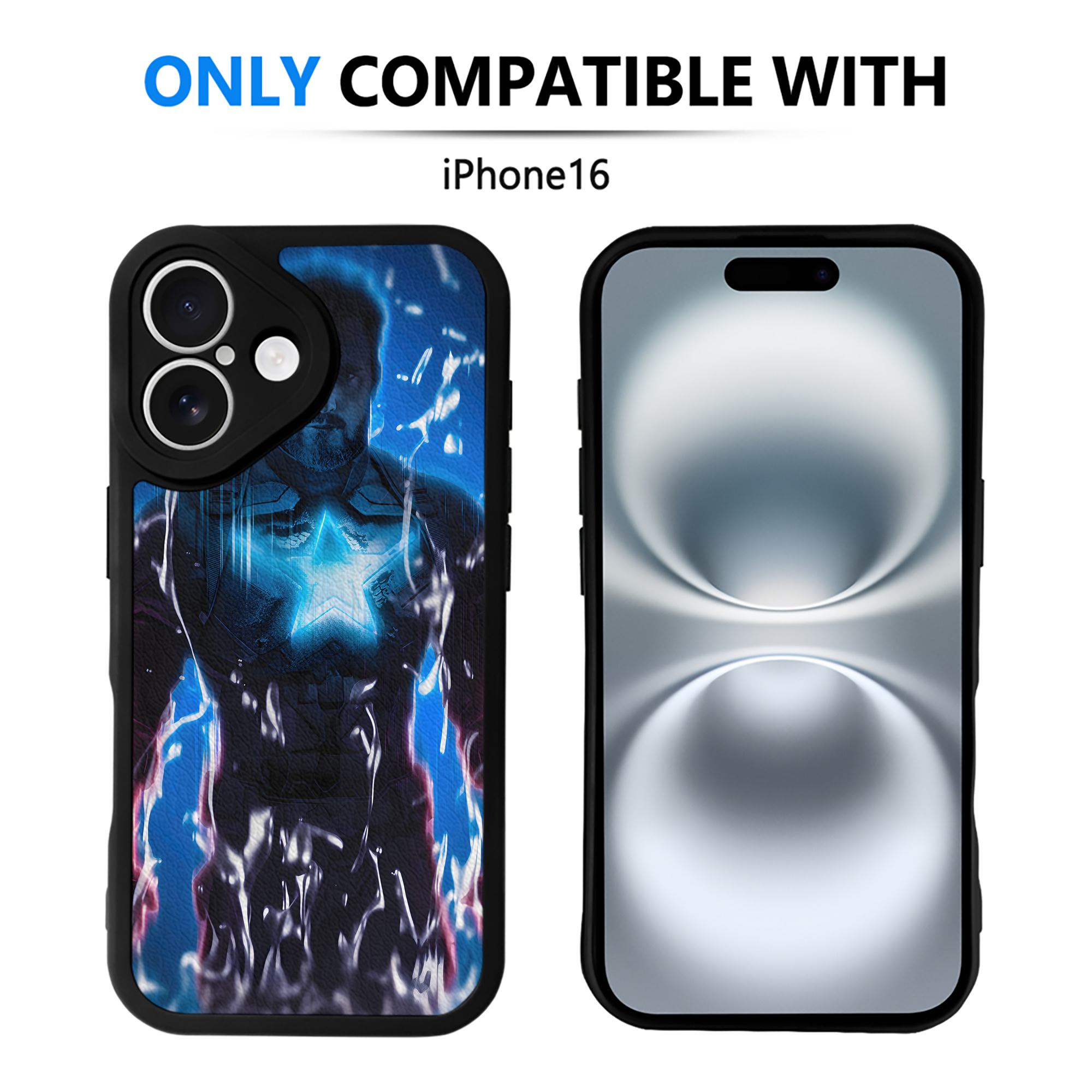 （画像用） アベンジャーズ The Avengers 【iPhone 16シリーズ対応】シリコンスマホケース（レザー調） 材質：シリコン